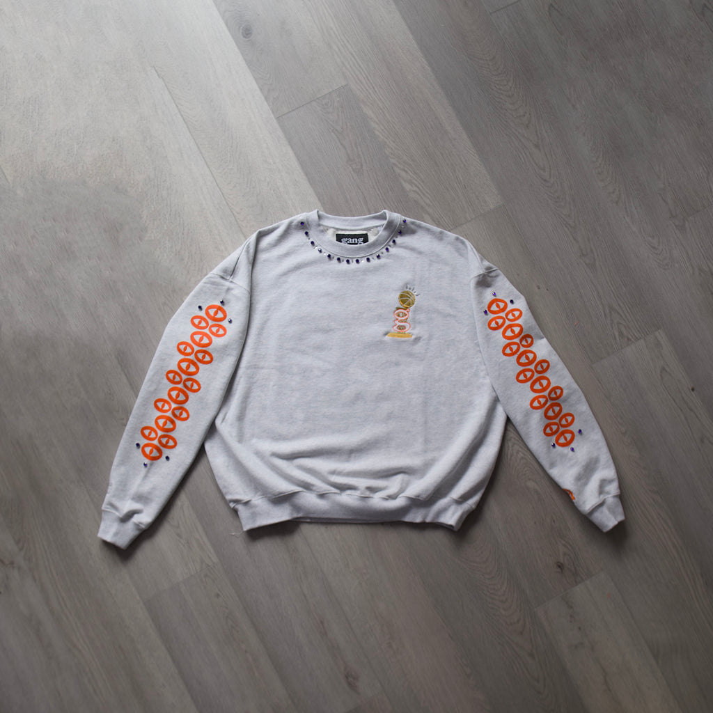 Knicks Gang 1-of-1 Heather Diamond Crew Neck