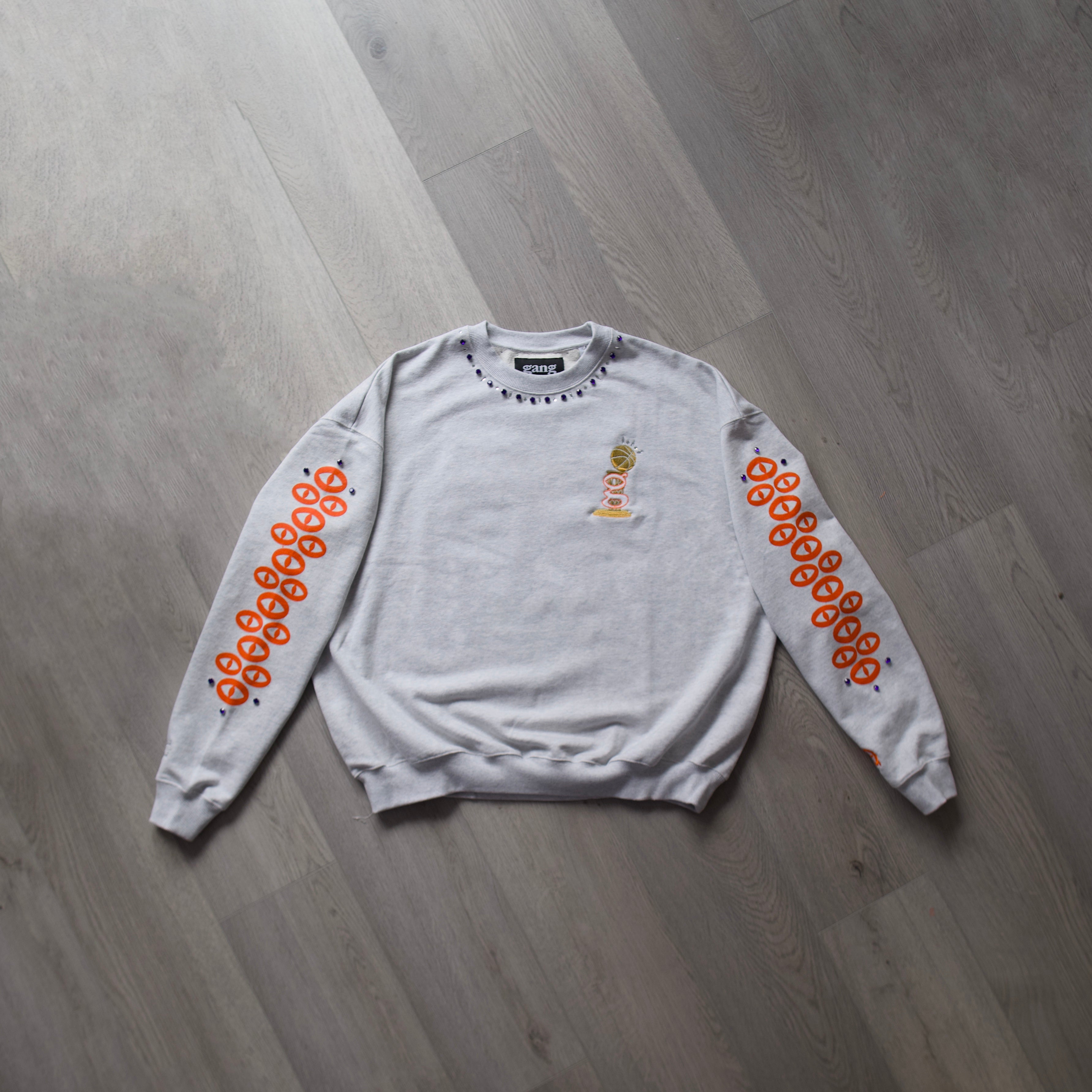 Knicks Gang 1-of-1 Heather Diamond Crew Neck